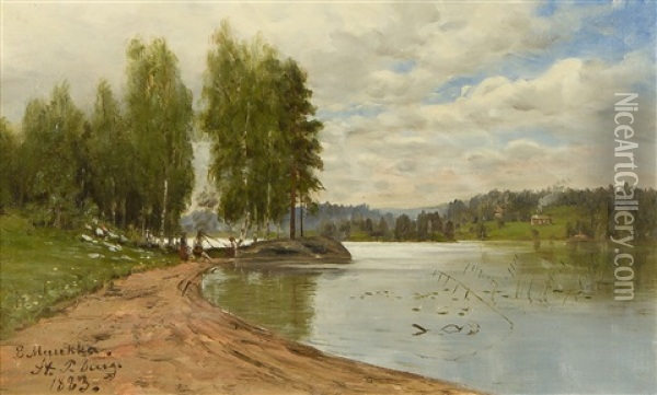 Shorescape Oil Painting - Elias Muukka