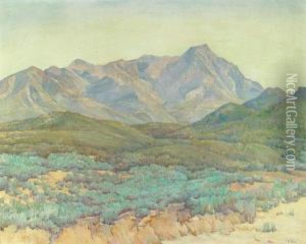 Forenoon Effect On Eagle's Peak (no. 614) Oil Painting - Charles Arthur Fries