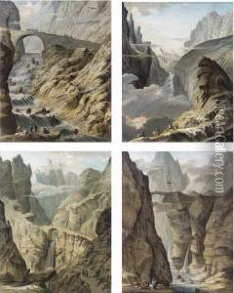 Views Of Switzerland Oil Painting - Samuel Hieronymus Grimm