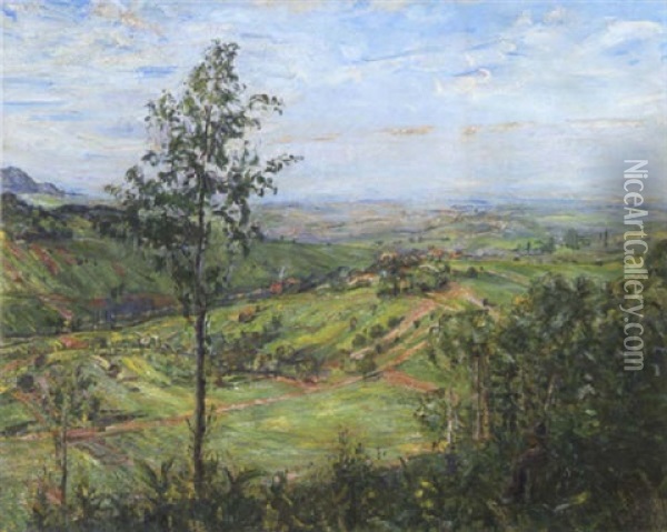 Pfalzer Landschaft (blick Von Neukastel Aus Nach Nordosten) Oil Painting - Max Slevogt