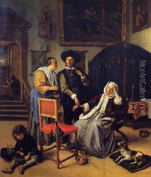 The Doctor's Visit Oil Painting - Jan Steen