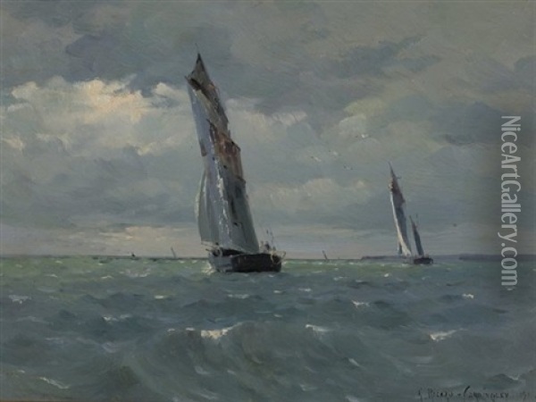 Kleine Marine Oil Painting - Georges Ricard-Cordingley