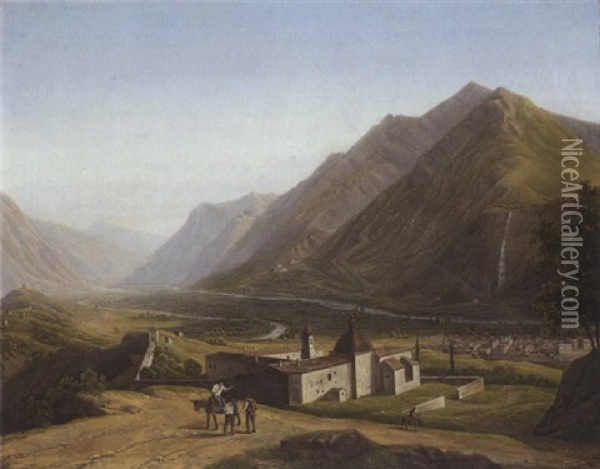 Sudtiroler Landschaft Oil Painting - Carl Conjola