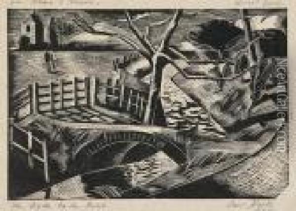The Dyke By The Road Oil Painting - Paul Nash