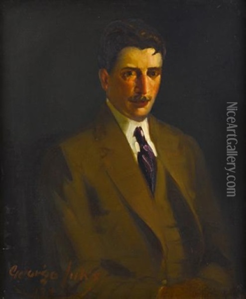 Portrait Of Leroy Ireland Oil Painting - George Benjamin Luks