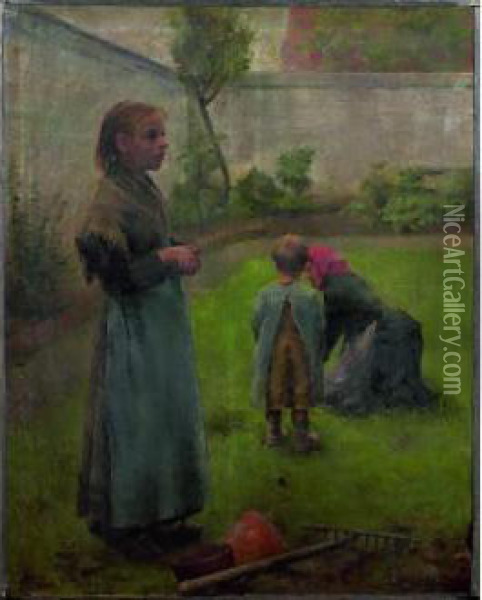 Le Petit Jardinier Oil Painting - Guillaume Van Strydonck