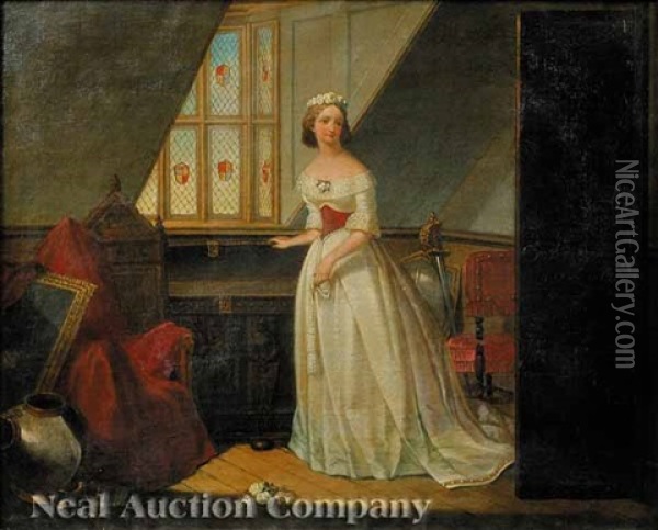 The Young Princess Victoria Admist The Relics Of Her Ancestors Oil Painting - Thomas Truman Spear