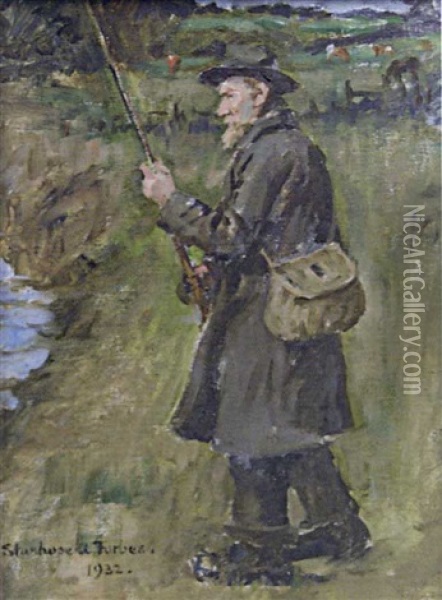 The Angler Oil Painting - Stanhope Forbes
