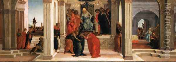 Three Scenes from the Story of Esther Oil Painting - Sandro Botticelli