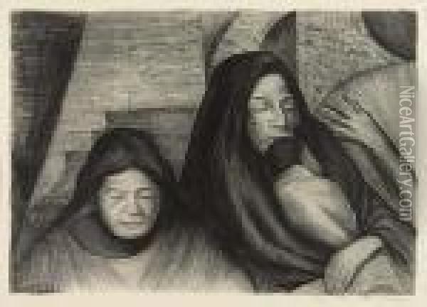 Three Generations<</b> Oil Painting - Jose Clemente Orozco