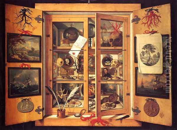 Cabinet of Curiosities Oil Painting - Domenico Remps