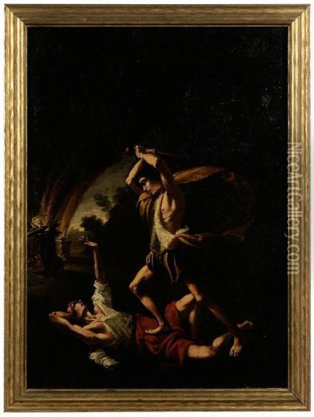 Cain Slaying Abel Oil Painting - Michelangelo Merisi Da Caravaggio
