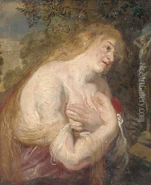 The Penitent Magdalen Oil Painting - Sir Peter Paul Rubens