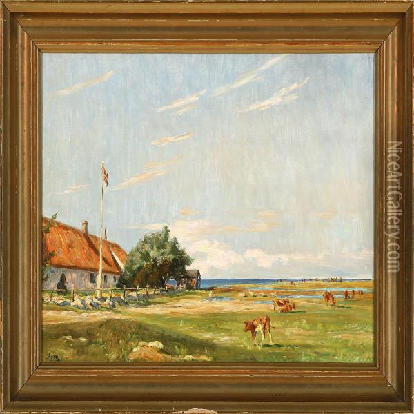 View Of Saltholm Oil Painting - Aksel Martin Lassen
