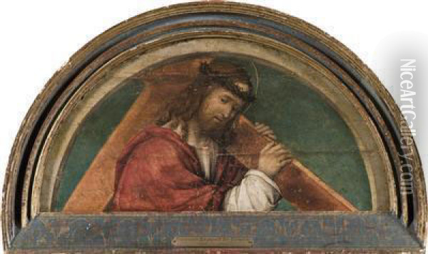 Christus Das Kreuz Tragend Oil Painting - Girolamo Marchesi da Cotignola
