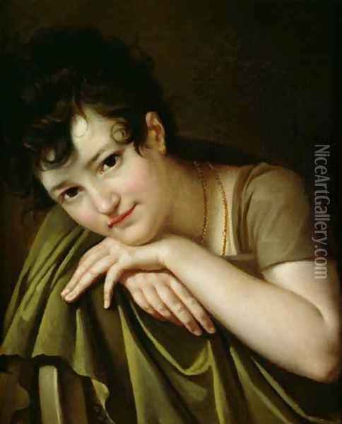Portrait of a Woman Oil Painting - Thomas Henry