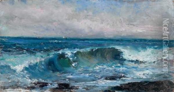 La Mer Oil Painting - Ernest Quost