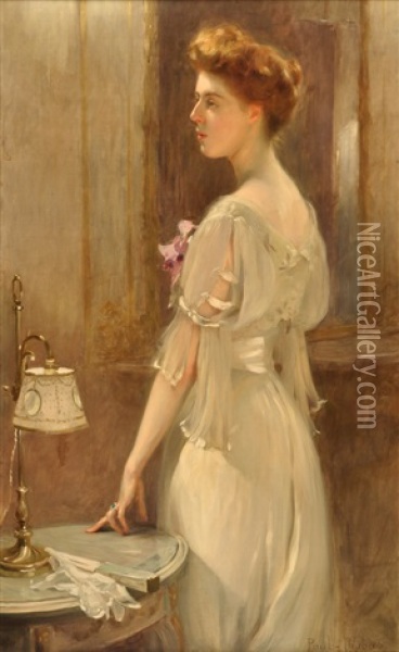 Retrato De Joven Dama De Perfil Oil Painting - Paul Emile Chabas