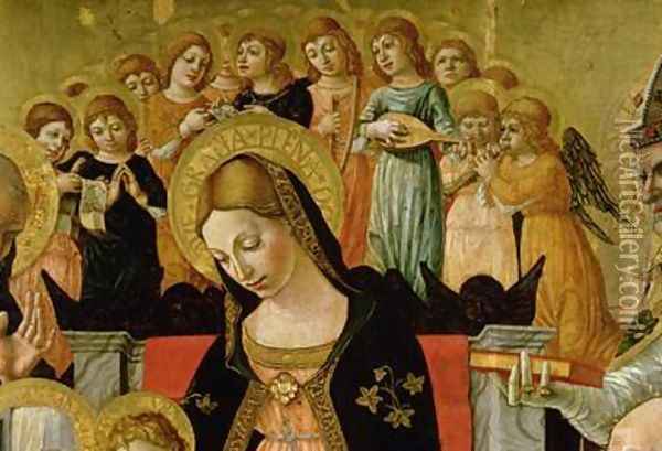 The Marriage of Saint Catherine of Siena Oil Painting - d'Alessandro da Severino II Lorenzo