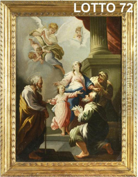 Gesu' Con Le Vergini E I Santi Oil Painting - Giovanni Camillo Sagrestani