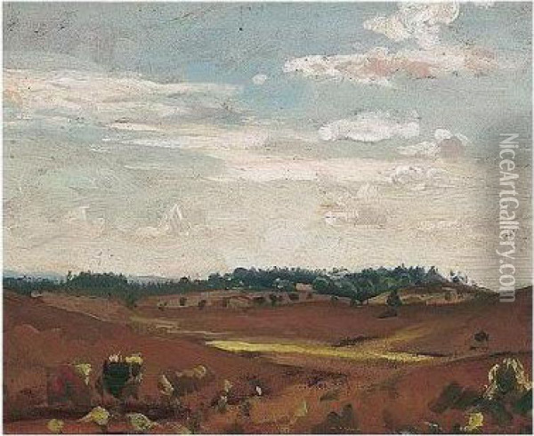 Landscape With Clouds Oil Painting - James Dickson Innes