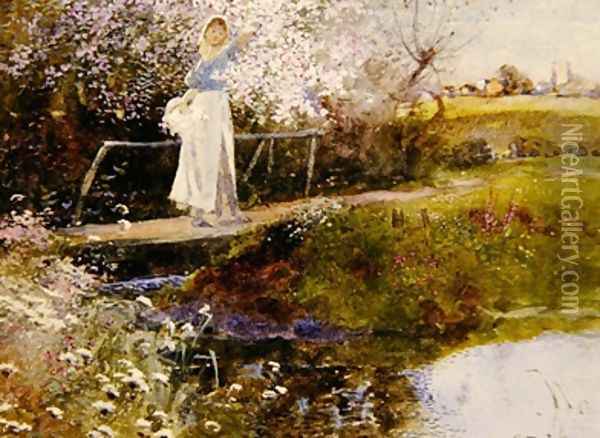 The Orchard Brook Oil Painting - Thomas Mackay