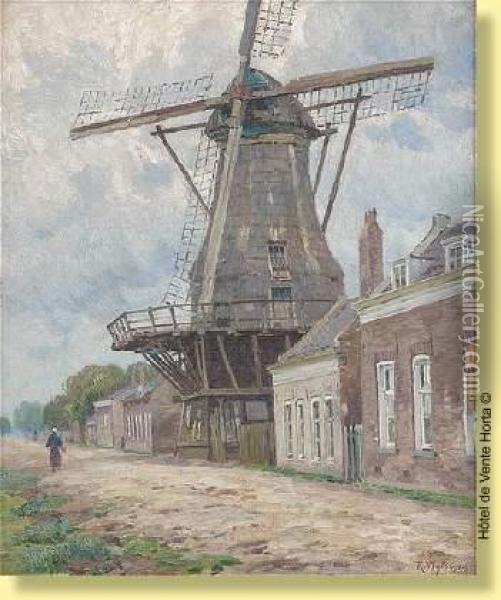 Le Moulin Du Village Oil Painting - Rodolphe Paul Wytsman