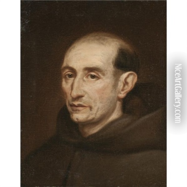 Portrait Of A Franciscan Monk Oil Painting - Vittore Giuseppe Ghislandi (Fra' Galgario)