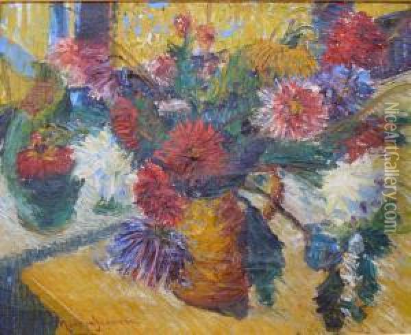 Fleurs Oil Painting - Francis Morton Johnson