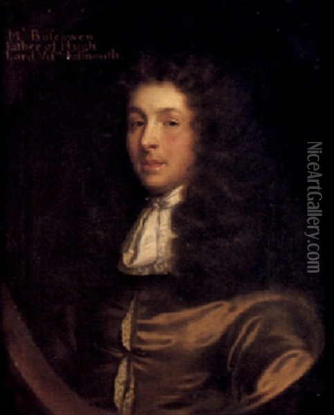 Portrait Of Edward Boscawen Oil Painting - John Riley