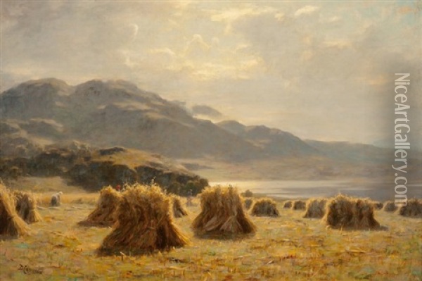 A Highland Harvest Oil Painting - Duncan Cameron