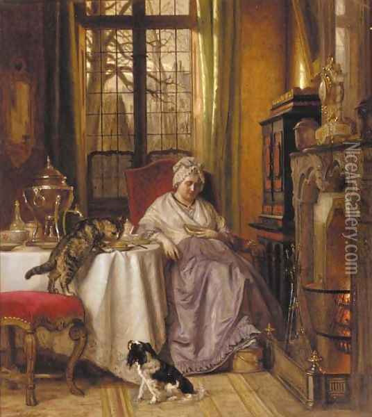 Fast asleep Oil Painting - Josephus Laurentius Dyckmans