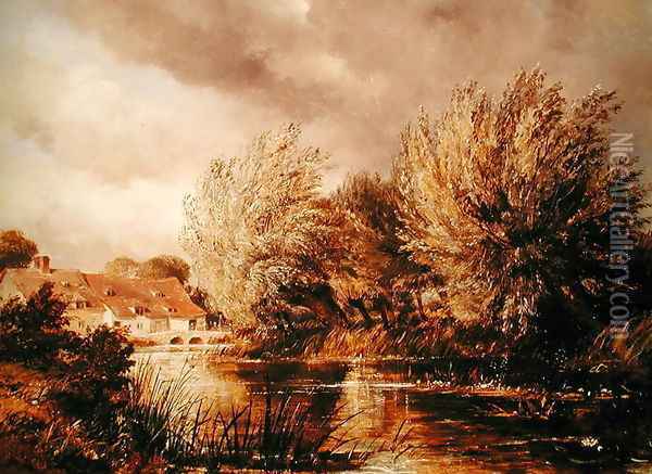 Beard-Mill, near Oxford Oil Painting - Edward William Cooke