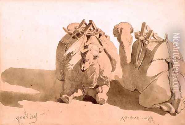 Study of camels Oil Painting - Carl Haag