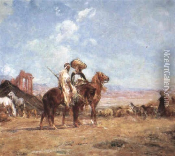 Les Cavaliers Orientaux Oil Painting - Henri Emilien Rousseau