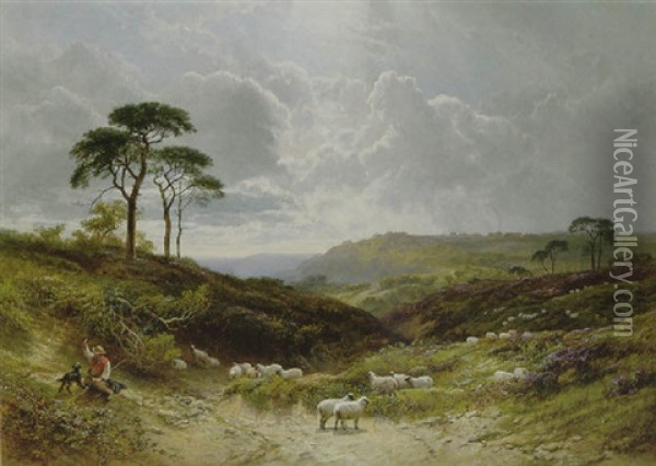 Near Liss, Hampshire Oil Painting - George Cole