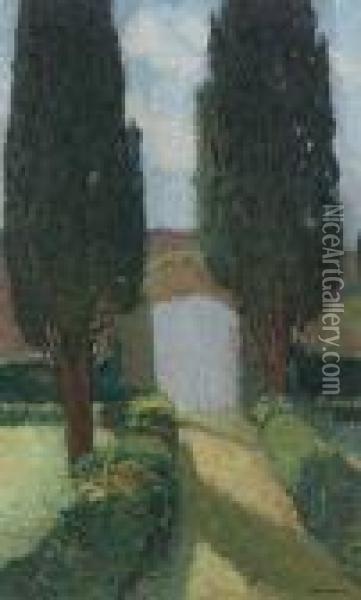Le Jardin De Marquayrol Oil Painting - Henri Martin