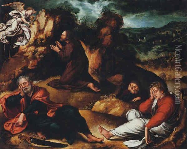 Agony In The Garden Oil Painting - Barend Van Orley