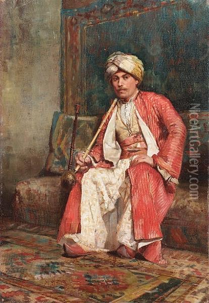 Nargile Oil Painting - Edwin Lord Weeks