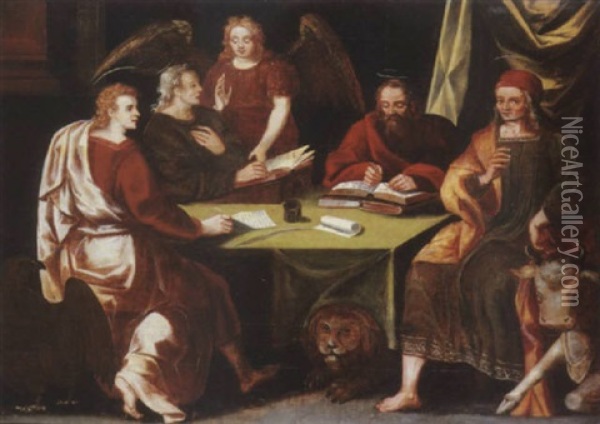 The Four Evangelists Oil Painting - Frans Floris the Elder