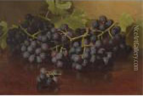 Grapes Oil Painting - Edward Chalmers Leavitt
