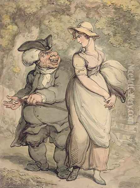 The parson and the maid Oil Painting - Thomas Rowlandson
