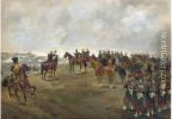 Une Scene De La Guerre De Crimee Oil Painting - Georges-Louis Hyon