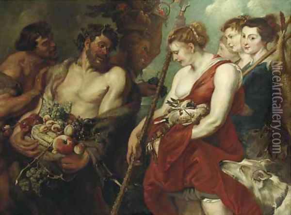 Diana returning from the Hunt Oil Painting - Sir Peter Paul Rubens And Frans Snijders
