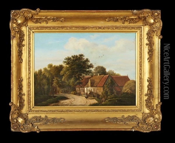 Bucolic Village Scene Oil Painting - Abraham Van Der Wayen Pieterszen