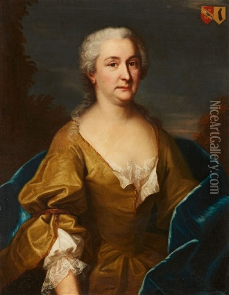 Portrait Of Rosina Von Lerber-dachselhofer Oil Painting - Emanuel Handmann