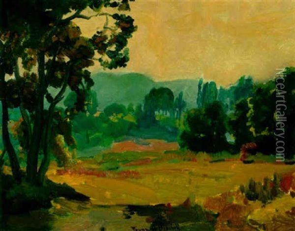 California Landscape Oil Painting - Franz Arthur Bischoff