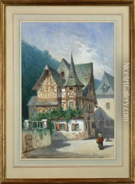 Motivfran Alperna Oil Painting - Frans Wilhelm Odelmark