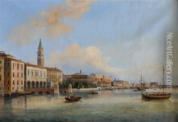 Venise, Le Palais Des Doges Oil Painting - Carlo Grubacs