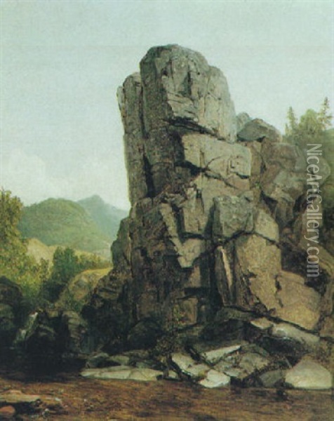 Boulders At Elizabeth, Adirondacks Oil Painting - Asher Brown Durand